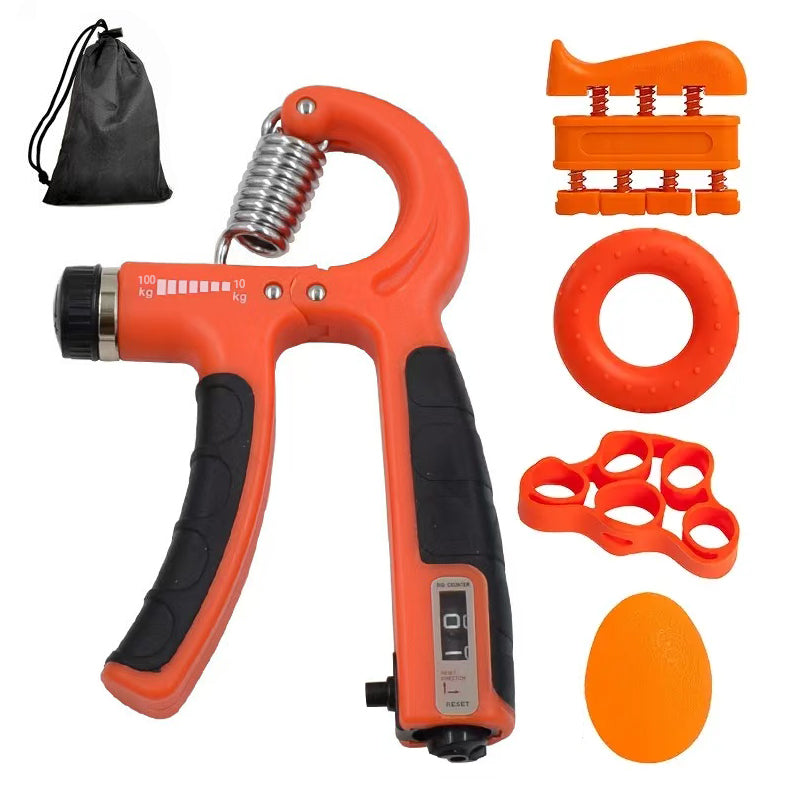Hand Grip Strengthener Kit (5 Pack)Forearm Grip FitBeast Adjustable Resistance Hand Gripper,Finger Exerciser, Boys Gifts. Finger Stretcher,Grip Ring Stress Relief Grip Ball For Athletes,Portable Home Gym Hand Strength Training Tool handgripper