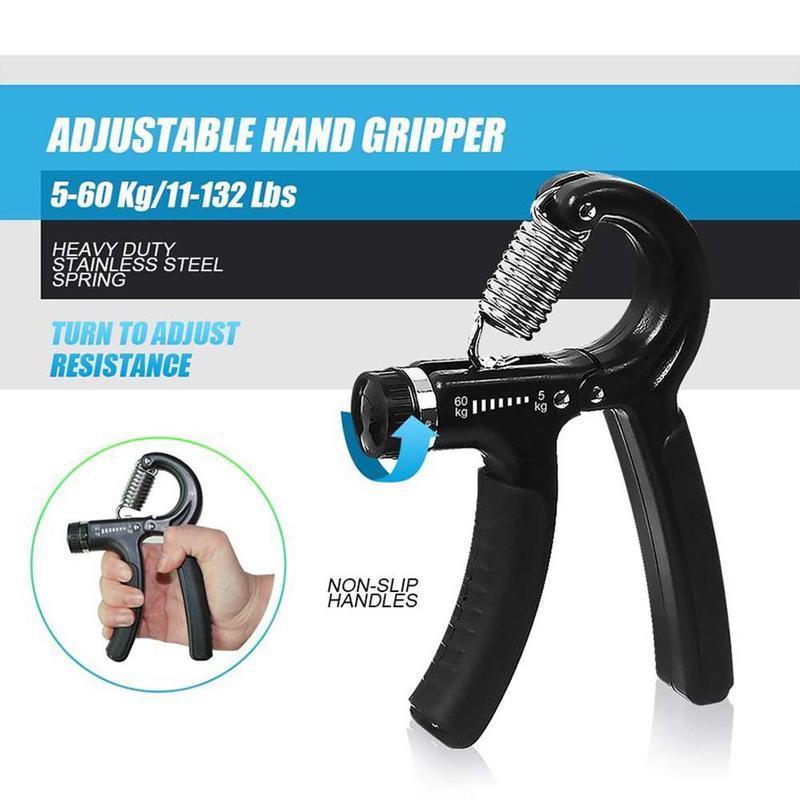 Hand Grip Strengthener Kit (5 Pack)Forearm Grip FitBeast Adjustable Resistance Hand Gripper,Finger Exerciser, Boys Gifts. Finger Stretcher,Grip Ring Stress Relief Grip Ball For Athletes,Portable Home Gym Hand Strength Training Tool handgripper